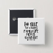 私の母はいつも正しい 缶バッジ (正面&裏面)