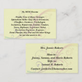 私の母はカードを繁栄させる コーリングカード (正面/裏面)