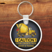 私の母はコンクリートトラックの乳児車を運転 キーホルダー (正面)