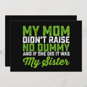 私の母はダミーの妹の母を育てなかったおもしろい 招待状 (正面/裏面)