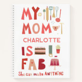 私の母はファブパーソナライズされたおもしろい ノートブック (正面)