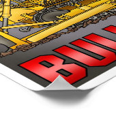 私の母はブルドーザーのポスタープリントを運転する ポスター (角)