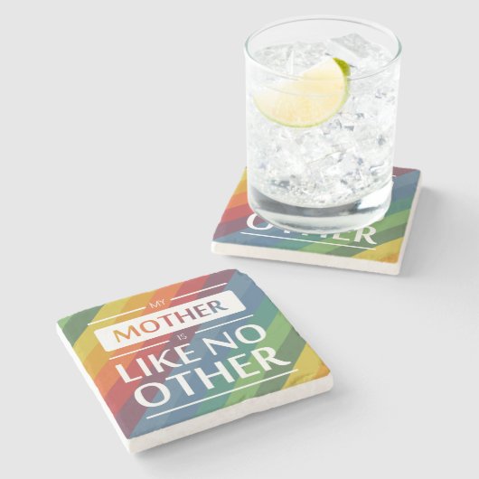 私の母は他に類を見ない ストーンコースター (横)