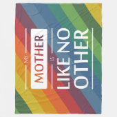 私の母は他に類を見ない フリースブランケット (正面)