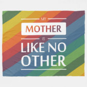 私の母は他に類を見ない フリースブランケット (正面(横))