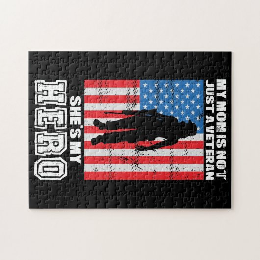 私の母は単なる退役軍人ではない私のヒーロー ジグソーパズル (横)