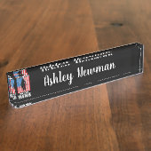 私の母は単なる退役軍人ではない私のヒーロー デスクネームプレート (側面)