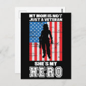 私の母は単なる退役軍人ではない私のヒーロー ポストカード (正面/裏面)
