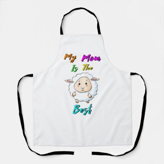 私の母は最高のベビー羊幸せな母の日 エプロン (正面)