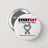 私の母は毎日恋しく思脳癌 缶バッジ (正面&裏面)