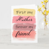 私の母は永遠に私の友人を最初に カード (黄色い花)