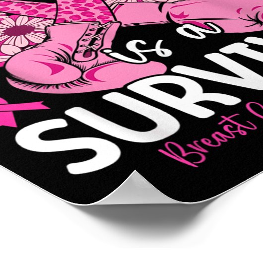 私の母は生存者が乳がんを支えている ポスター (角)