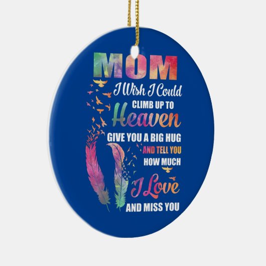私の母は私が天国の愛に登れたらいいのに セラミックオーナメント (右)