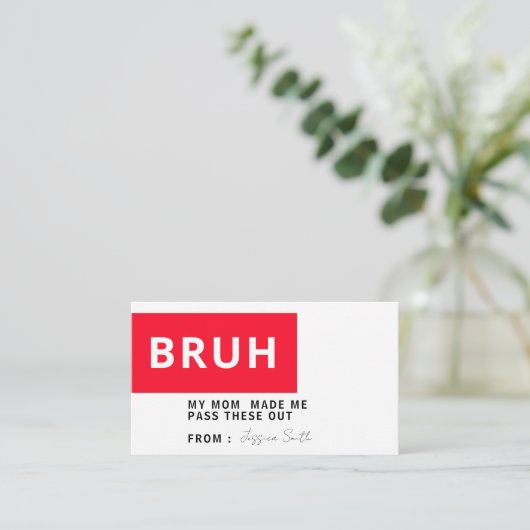 私の母は私に渡させたバおもしろいレンティン エンクロージャーカード (スタンド正面)