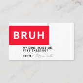 私の母は私に渡させたバおもしろいレンティン エンクロージャーカード (正面)