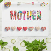 私の母は私の女王だ キッチンタオル (折り畳み)