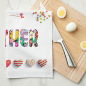 私の母は私の女王だ キッチンタオル (四つ折り)