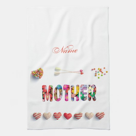 私の母は私の女王だ キッチンタオル (縦)