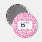 私の母は高価で愛され、評価されている マグネット (正面/裏面)