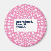 私の母は高価で愛され、評価されている マグネット (正面)