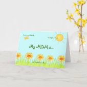 私の母は カード (黄色い花)