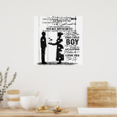 私の母への愛らしい引用文、私の母への手紙。 ポスター (キッチン)