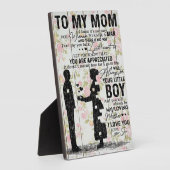 私の母への素敵な引用文、母のプレゼント フォトプラーク (側面)