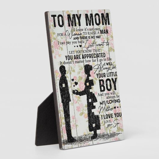 私の母への素敵な引用文、母のプレゼント フォトプラーク (側面)