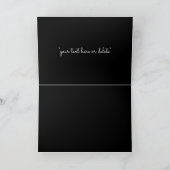 「私の母へ」| ピンクとブラックの結婚式カード カード (内部)