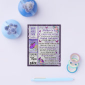 私の母へ – 内 – 法律贈り物,母誕生日贈り物 チラシ (シングル)