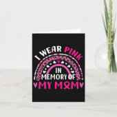 私の母を思い出してピンクを着る 乳がんを覚えて カード (正面)