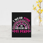 私の母を思い出してピンクを着る 乳がんを覚えて カード (黄色い花)