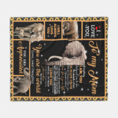 私の母パーソナライズされたに娘の象からの愛 フリースブランケット (正面(横))