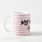 私の母警告は私のマグについて コーヒーマグカップ (左)