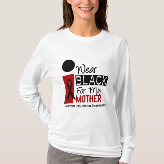 私の母9のためのメラノーマIの衣服の黒 Tシャツ (正面)