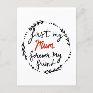 私の母、私の友人 シーズンポストカード