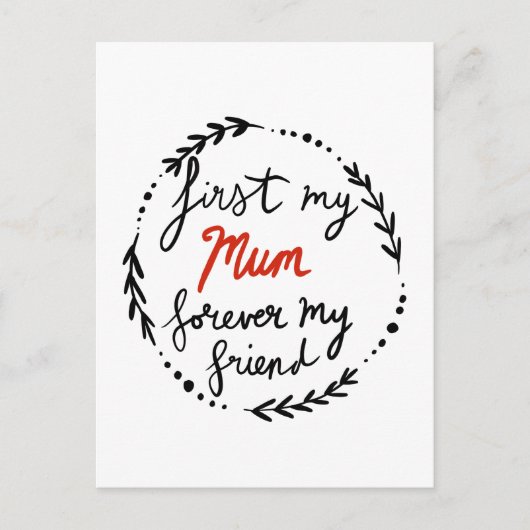 私の母、私の友人 シーズンポストカード (正面)