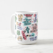 私の毎日のバイブル肯定的な飲み物の紅茶または コーヒーマグカップ (正面左)