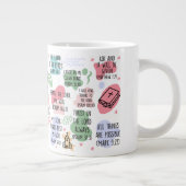 私の毎日のバイブル肯定的な飲み物の紅茶または ジャンボコーヒーマグカップ (右)
