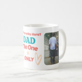 私の毎日のヒーロー?パパ-パーソナライズされた写真 コーヒーマグカップ (正面右)