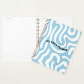 「私の毎日のプランナー」が抽象芸術波でカバー プランナー手帳 (ディスプレー)