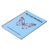 私の毎日の意図とその他のリマインダー蝶 ノートブック (左側)