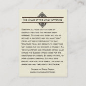 私の毎日の朝の提供の祈りの言葉花の神聖なカード 名刺 (裏面)