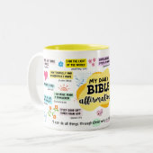 私の毎日の聖書の肯定マグ ツートーンマグカップ (正面左)