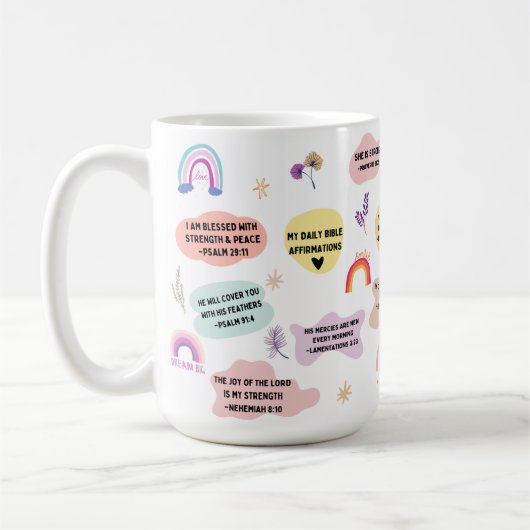 私の毎日の聖書はセラミックのマグカップを確認 コーヒーマグカップ (左)