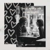 私の毎日を喜びで満たしてくれる - オーダーメイドのバレンタイン シーズンカード (正面/裏面)