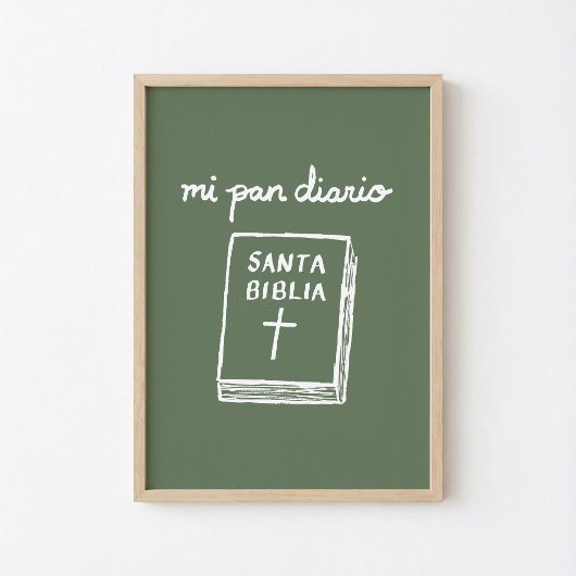 私の毎日食べるパン 聖書 キリスト教アート ポスター