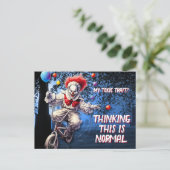 私の毒性形質の不気味なハロウィーンピエロ シーズンポストカード (スタンド正面)