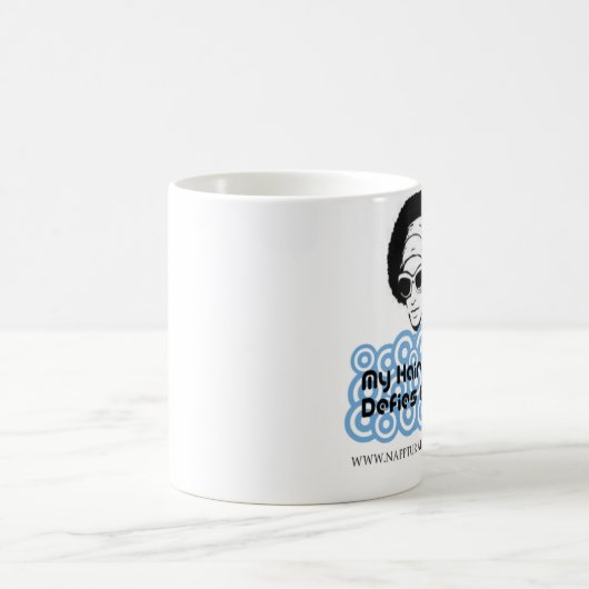 私の毛は重力のマグに挑みます コーヒーマグカップ (中央)