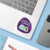 私の毛布離れの犬のイラストレーションパープルではない シール (ノートパソコンとiPhone)